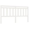 vidaXL Bed Headboard White 206x4x100 cm Solid Wood Pine