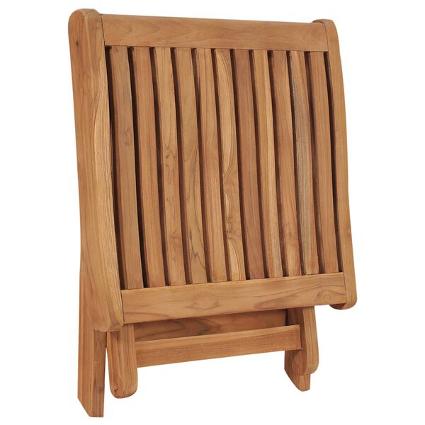 vidaXL Folding Footrest 46.5x49x41.5 cm Solid Teak Wood