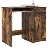 vidaXL Desk Smoked Oak 86x49x76 cm Engineered Wood