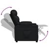vidaXL Recliner Chair Black Faux Leather