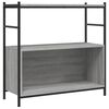 vidaXL Bookshelf Grey Sonoma 80x30x78,5 cm Engineered Wood and Iron