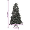 vidaXL Artificial Christmas Tree with Stand Green 210 cm PVC