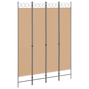vidaXL Room Divider Beige 160 x 220 cm Fabric