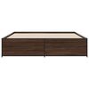 vidaXL Bed Frame without Mattress Brown Oak 200x200 cm