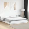 vidaXL Bed Frame with LED Lights without Mattress White 150x200cm