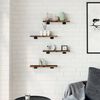 vidaXL Wall Shelves 4 pcs Smoked Oak 40x10x1.5 cm Engineered Wood