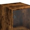 vidaXL Wall Cabinet with Glass Doors Smoked Oak 35x37x68.5 cm