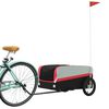 vidaXL Bike Trailer Black and Red 45 kg Iron