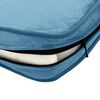vidaXL Dog Sofa Foam Cushion Turquoise 60x43x30 cm Plush&Faux Leather