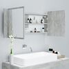vidaXL LED Bathroom Mirror Cabinet Concrete Grey 100x12x45 cm Acrylic