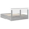 vidaXL Bed Frame with Drawer Grey Sonoma 160 x 200 cm Engineered Wood