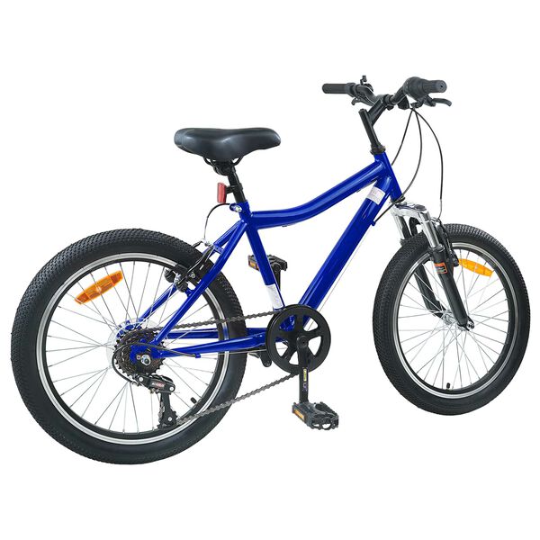vidaXL Kids Bike 20'' 6-Speed for 6-11 Years Old Dark Blue