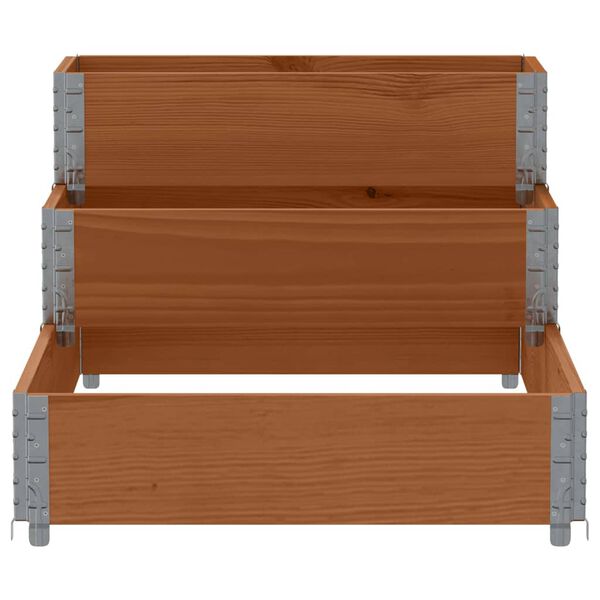 vidaXL 3-Tier Raised Bed Brown 120x80 cm Solid Wood Pine