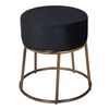 Venture Home Pouffe Pippi 45.5x45.5x46.5 cm Velvet Black and Copper