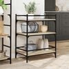 vidaXL Kitchen Trolley Sonoma Oak 65x40x86.5 cm Engineered Wood