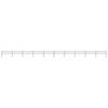 vidaXL Garden Fence with Hoop Top Steel 1673x60 cm Black