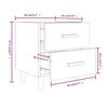 vidaXL Bed Cabinets 2 pcs Smoked Oak 40x35x47.5 cm