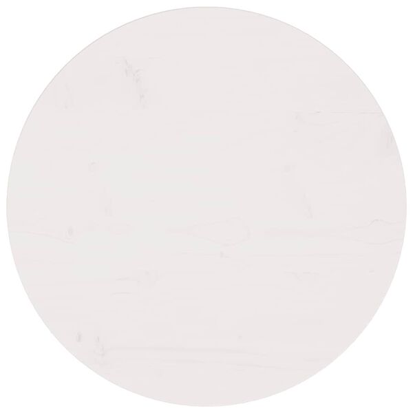 vidaXL Table Top White &Oslash;60x2.5 cm Solid Wood Pine