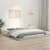 vidaXL Bed Frame without Mattress White 150x200 cm King Size Solid Wood Pine