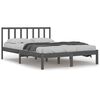 vidaXL Bed Frame without Mattress Grey Solid Wood Pine 140x200 cm