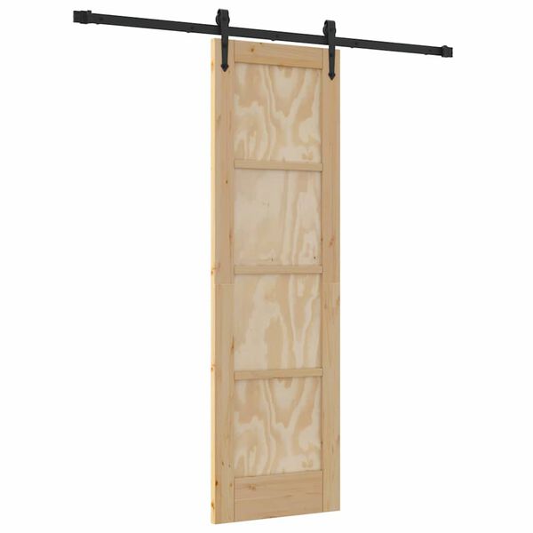 vidaXL Sliding Door ORKDAL Brown 61 x 198.5 cm Solid Pine Wood