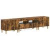 vidaXL 3 Piece LED TV Cabinet DELFT Smoked Oak Engineered Wood