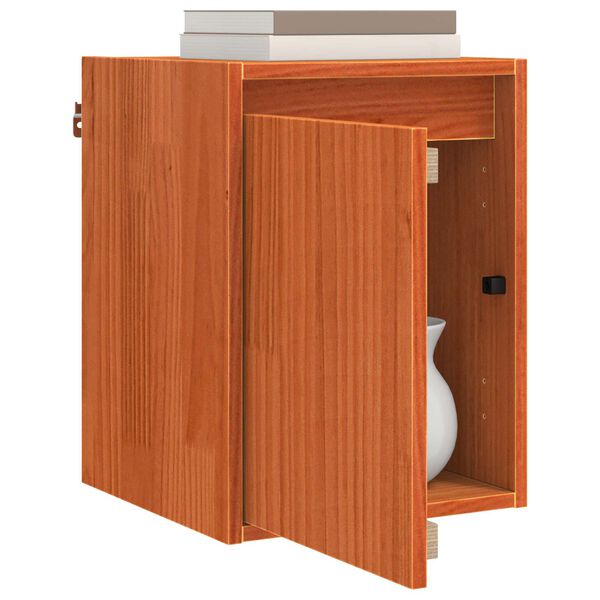 vidaXL Wall Cabinet 2 pcs Wax Brown 30 x 30 x 40 cm Solid Pine Wood