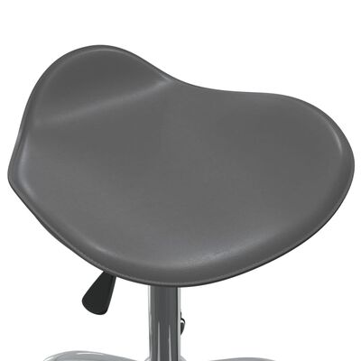 vidaXL Swivel Dining Chair Grey Faux Leather