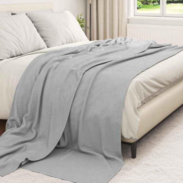 vidaXL Throw Blankets 24 pcs Grey 270 x 240 cm Fleece