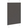 vidaXL Pleated Blind Black 95x150 cm Fabric Width 94.4 cm Polyester