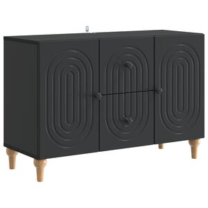 vidaXL TV Cabinet with Drawer Black 89 x 34.5 x 60 cm Engineered Wood