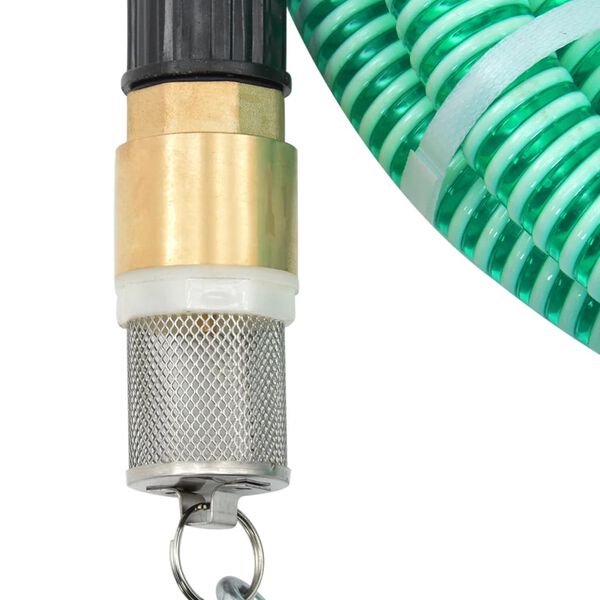 vidaXL Suction Hose with Brass Connectors Green 1.1" 4 m PVC