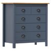 vidaXL Sideboard Hill Grey 79x40x80 cm Solid Pine Wood