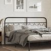 vidaXL Metal Replace Headboard Black 193 cm