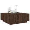 vidaXL Coffee Table with Infinity LED Brown Oak 100x100x40 cm