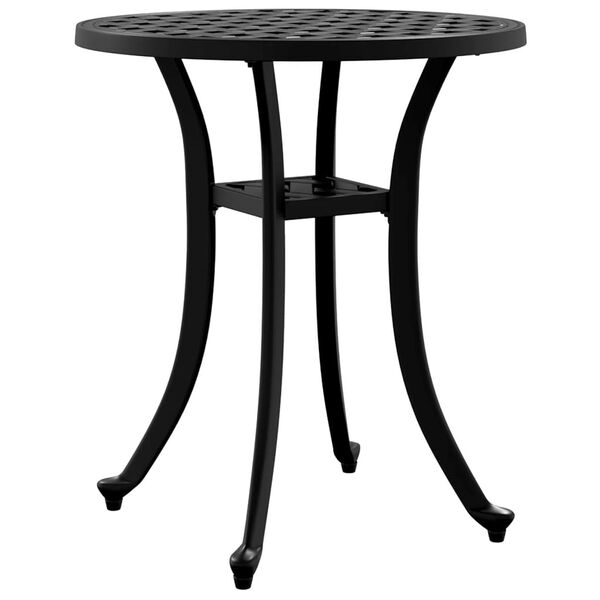 vidaXL Garden Table Black &Oslash;48x53 cm Cast Aluminium