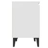 vidaXL Bed Cabinets with Metal Legs White 40x30x50 cm