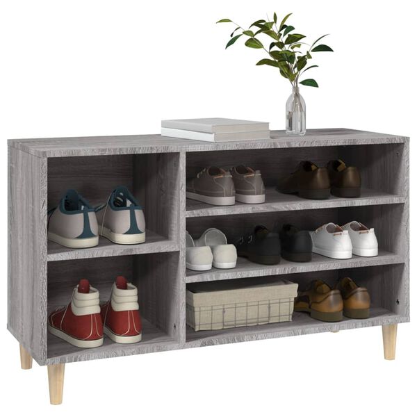 vidaXL Shoe Cabinet Grey Sonoma 102x36x60 cm Engineered Wood