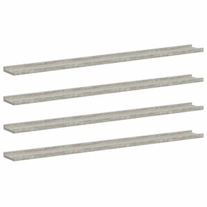vidaXL Wall Shelves 4 pcs Concrete Grey 115x9x3 cm