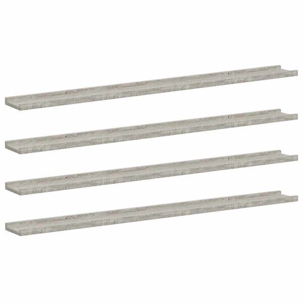 vidaXL Wall Shelves 4 pcs Concrete Grey 115x9x3 cm