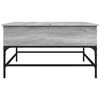 vidaXL Coffee Table Grey Sonoma 80x80x45 cm Engineered Wood and Metal