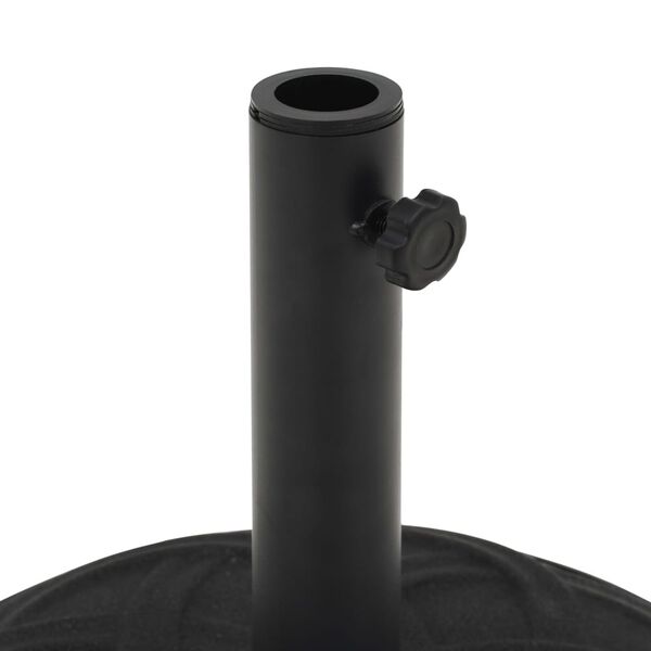 vidaXL Parasol Base Black Concrete Round 15 kg