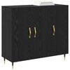 vidaXL Sideboard Black Oak 90 x 34 x 80 cm Engineered Wood