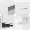 vidaXL Wooden Cabinet with Drawer High Gloss White 150 x 39 x 30 cm
