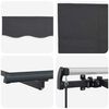 vidaXL Retractable Awning Anthracite 400 x 200 cm Fabric