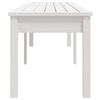 vidaXL 2-Seater Garden Bench White 203.5x44x45 cm Solid Wood Pine