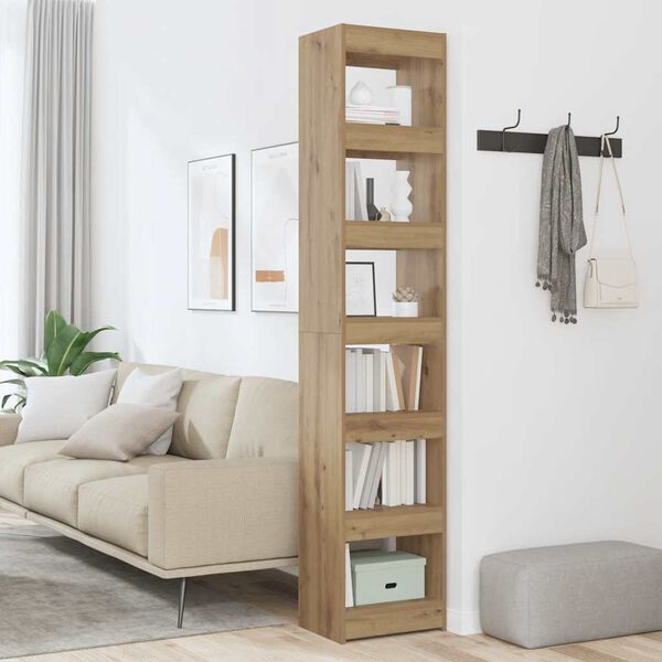 vidaXL Book Cabinet/Room Divider Artisan Oak 40x30x198 cm