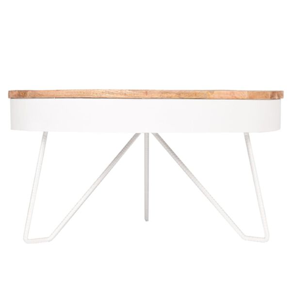 LABEL51 Coffee Table Saran 80x80x43 cm Wood/White