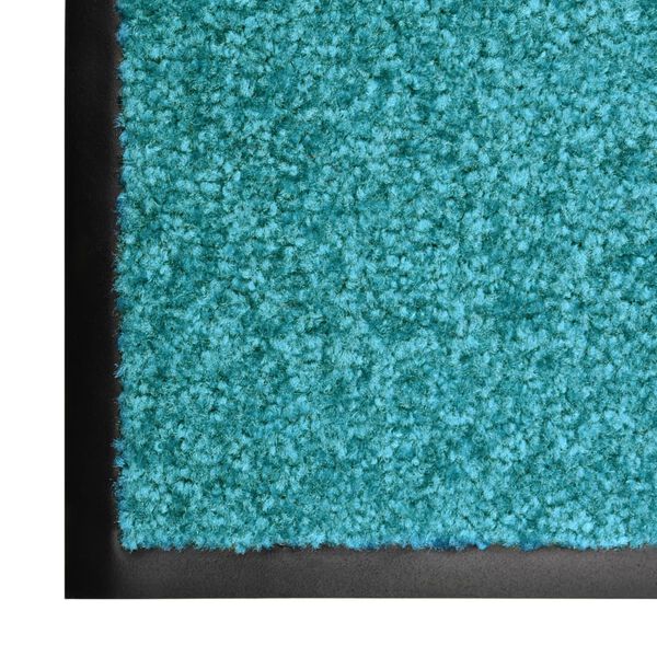 vidaXL Doormat Washable Cyan 120x180 cm