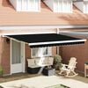 vidaXL Awning Replacement Fabric Black 400 x 350 cm Canvas